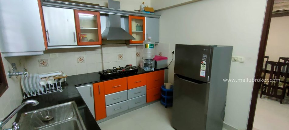 3bhk semi furnished house for sale in manimala @1.20cr.